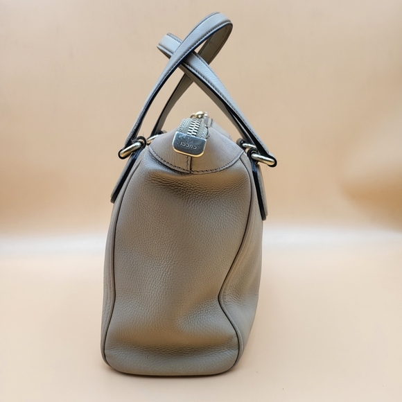 GUCCI Soho Grey Gold Leather Tassel Tote Bag..Authentic.. - Picture 2 of 15